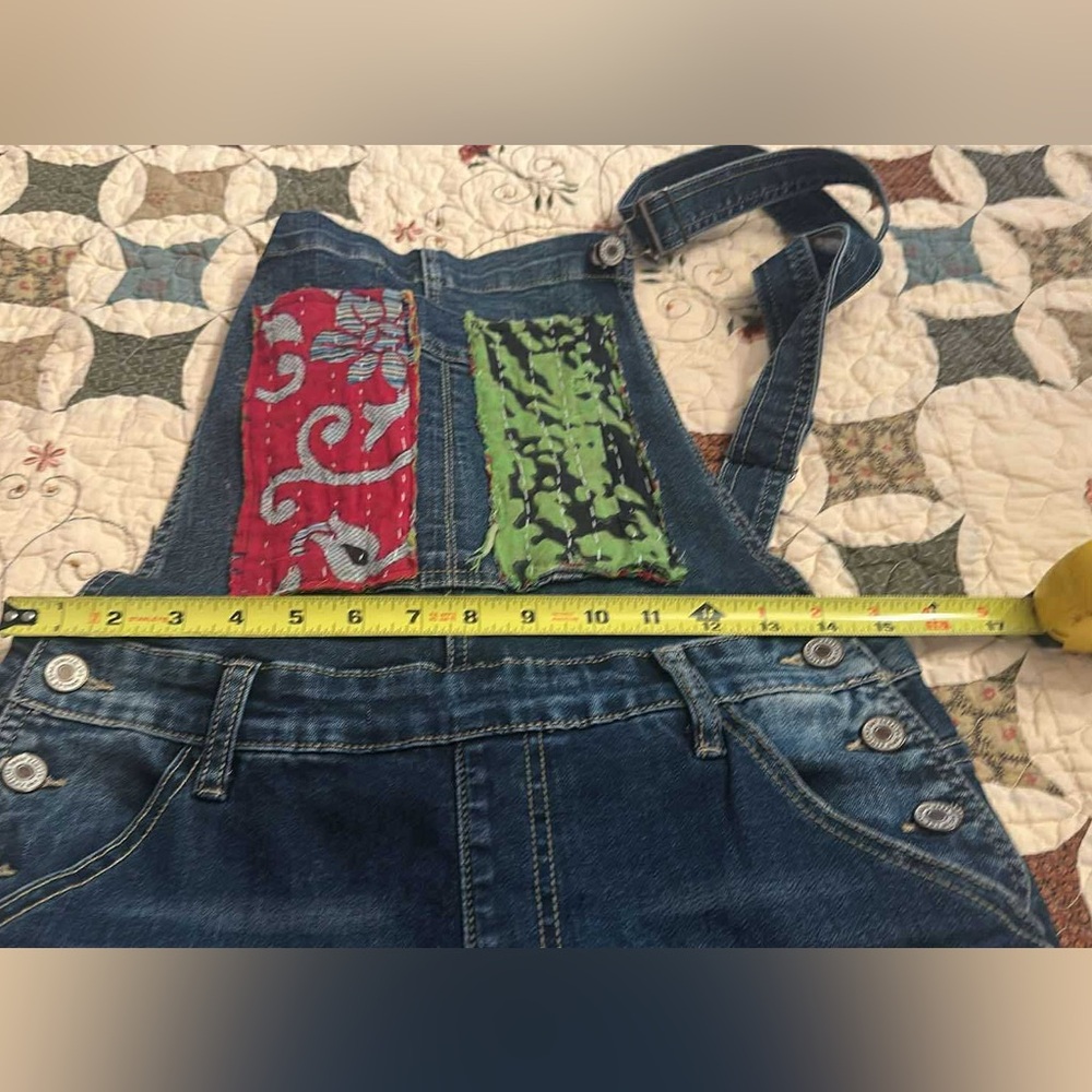 KanCan Multicolor Kantha Upcycled Overalls - Large - Picture 15 of 15
